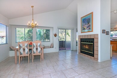 Dining area/fireplace