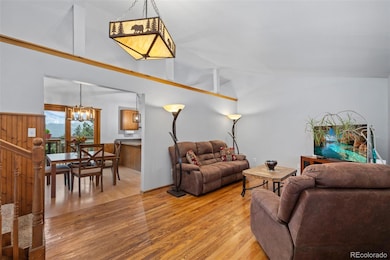 Main level living room looking toward dining area