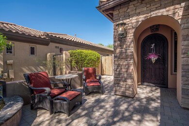 Seating area to chat with neighbors