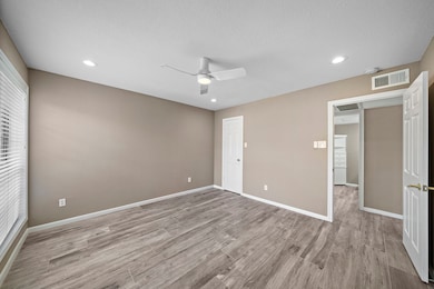 Bedroom with walk in closet.