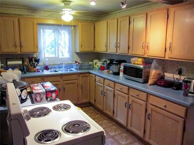 Tons of counter and cabinet space in this kitchen.