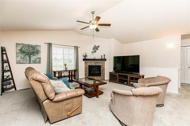 Spacious great room with vaulted ceiling!