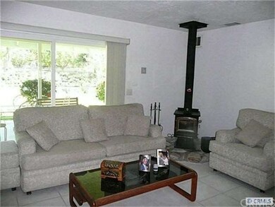 Family room with wood burning stove