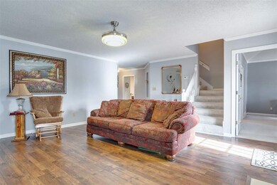 Great room is on the back of the house. Back stair
