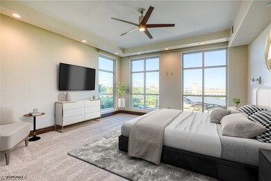 West-facing bedroom for sleepy mornings, but open