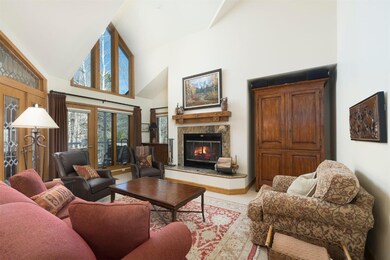 High vaulted ceilings in the living area