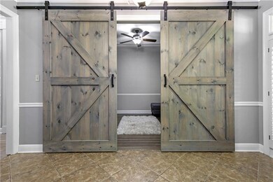 Custom Barn Doors to Study/Possible 5th Bedroom.