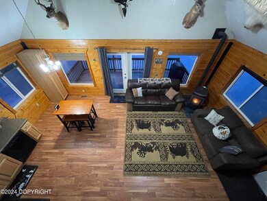 Looking down from loft