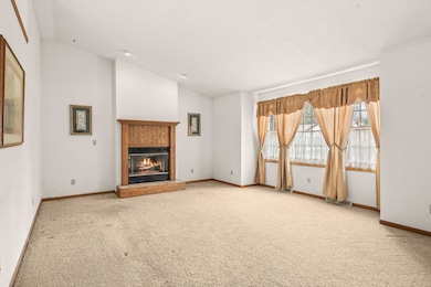 Natural wood burning fireplace. Currently has an e