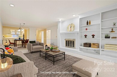 Living/dining virtually staged