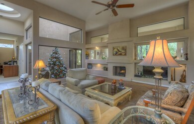 Living room and atrium
