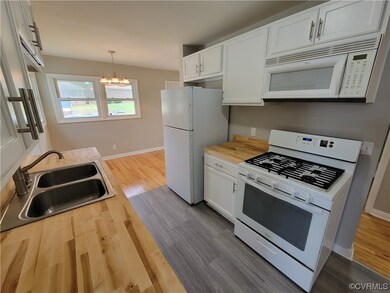 Such beautiful butcher block countertops
