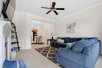Living Space open to Dining and Kitchen