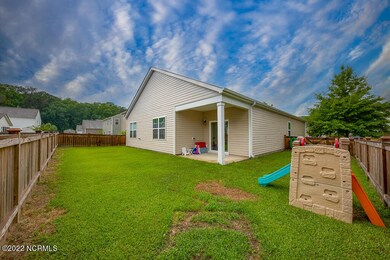 Fenced backyard