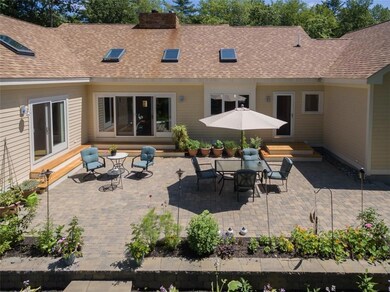The stunning stone patio overlooks...