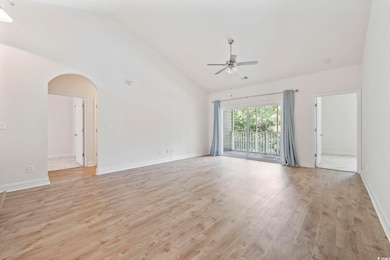 Interior space featuring light hardwood / wood-sty