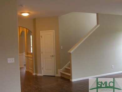 Interior Staircase with knee wall. View from eatin