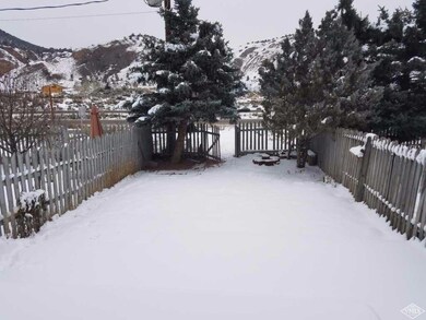fenced backyard