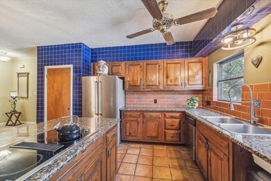 Kitchen with Double oven and electric cooktop with