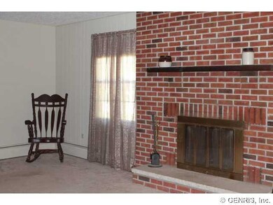 Living Room. Living room with wood burning firepla