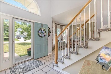 The entrance to this beautiful home is so inviting