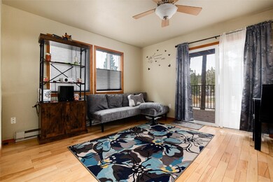 The roomy living space and the sliding door deck a