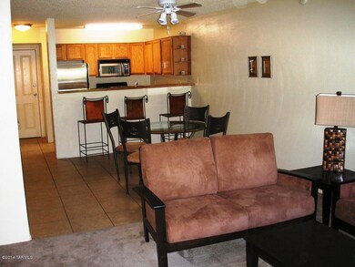 Extended tile to dining area