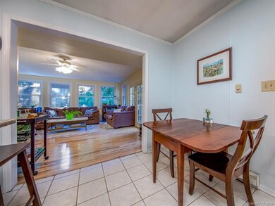 Multiple eating space options in the kitchen and dining room.