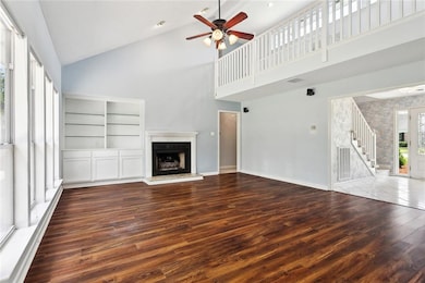Upstairs hallway open to living area
