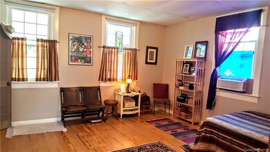 Bedroom has plenty of light