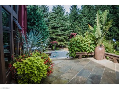 Beautiful blue stone patio, with a glimpse of the 