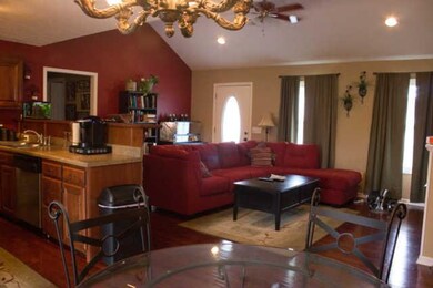 Great Room with cathedral ceiling