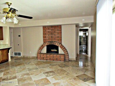 Family room with fireplace