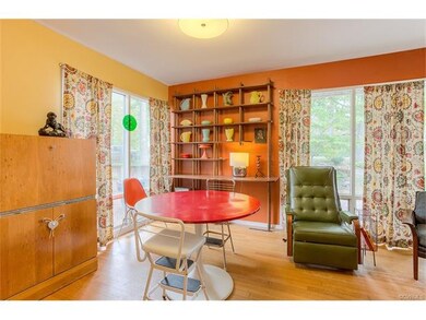 Informal dining area connects the living room and 