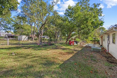 View of fenced backyard