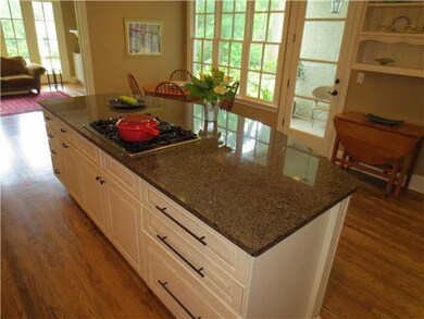 Huge island provides plenty of counterspace and a 
