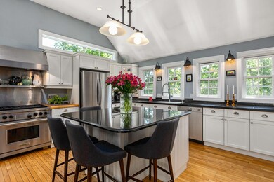 Stunning kitchen with cathedral ceiling