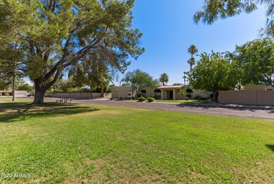 Front of home facing park