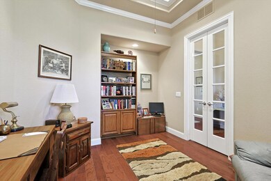 Office with Coffered Ceiling