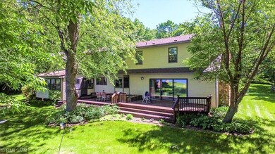 Lovely landscaping and deck