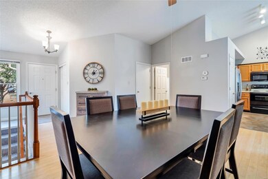 Entry foyer has ceramic tile flooring & opens to d
