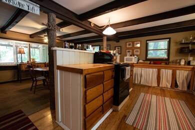 Open kitchen w/wood countertops