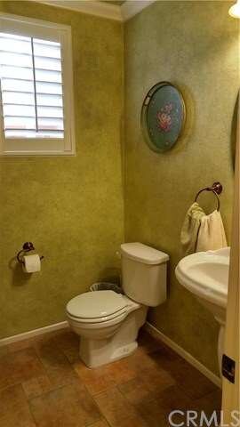 Formal powder room with beautiful faux painted fin