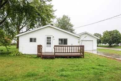 Back of home. HUGE LOT! This home offers a double