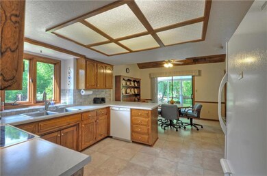 looking into kitchen from dining room