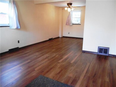 Open living room/ dining room with fresh paint thr