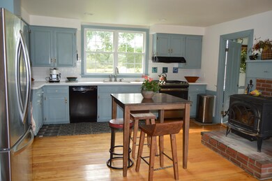 kitchen w/woodstove