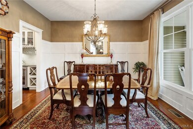Formal Dining room with Wainscott trim