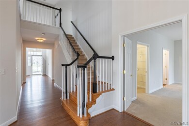 View of staircase freshly painted
