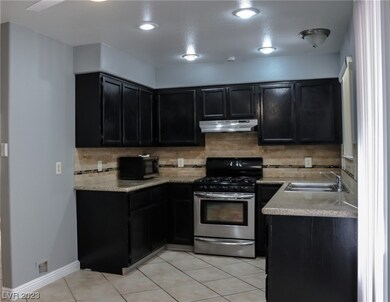 Granite countertops and beautiful backsplash!